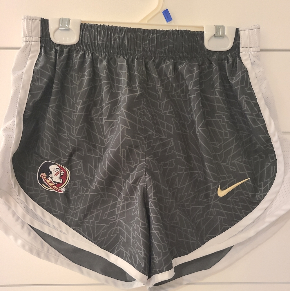 Nike Gray and White Shorts FSU